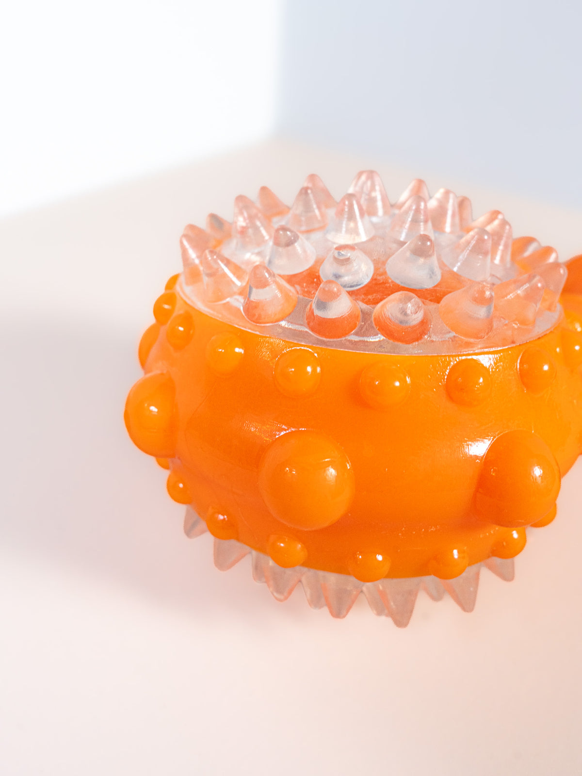 Light-Up Spiky Handle Dog Toy - Squeaky & Flashing