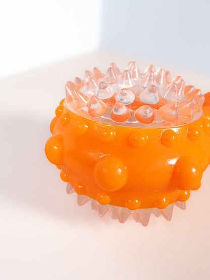 Light-Up Spiky Handle Dog Toy - Squeaky & Flashing