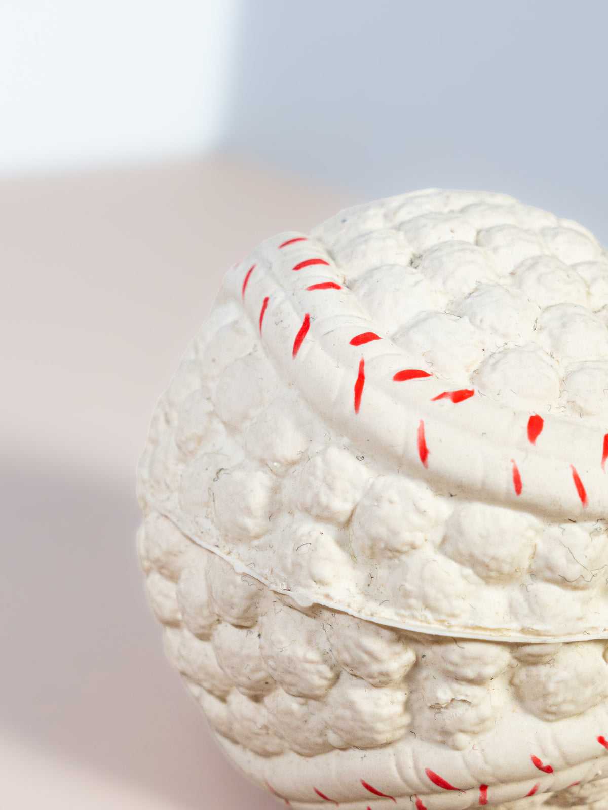 Squeaky Baseball Silicone Dog Toy - Soft & Textured