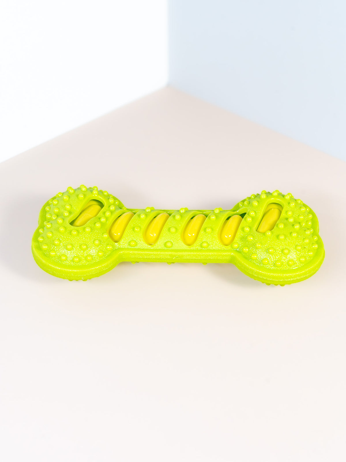 Squeaky Textured Silicone Bone Dog Chew Toy
