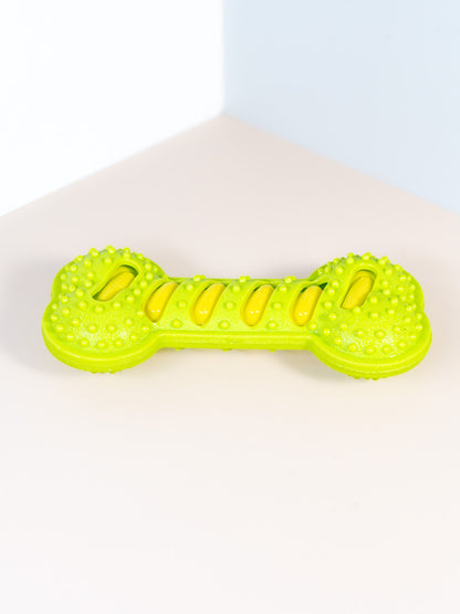 Squeaky Textured Silicone Bone Dog Chew Toy