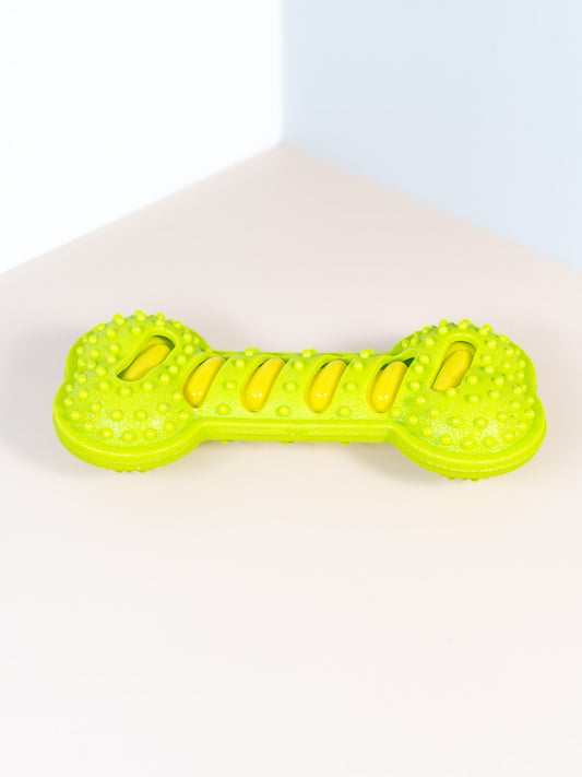 Squeaky Textured Silicone Bone Dog Chew Toy