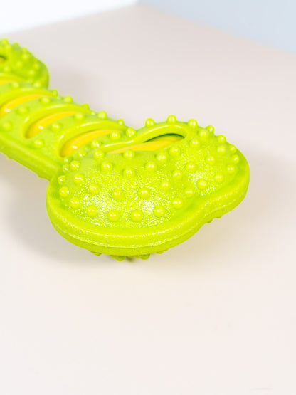 Squeaky Textured Silicone Bone Dog Chew Toy