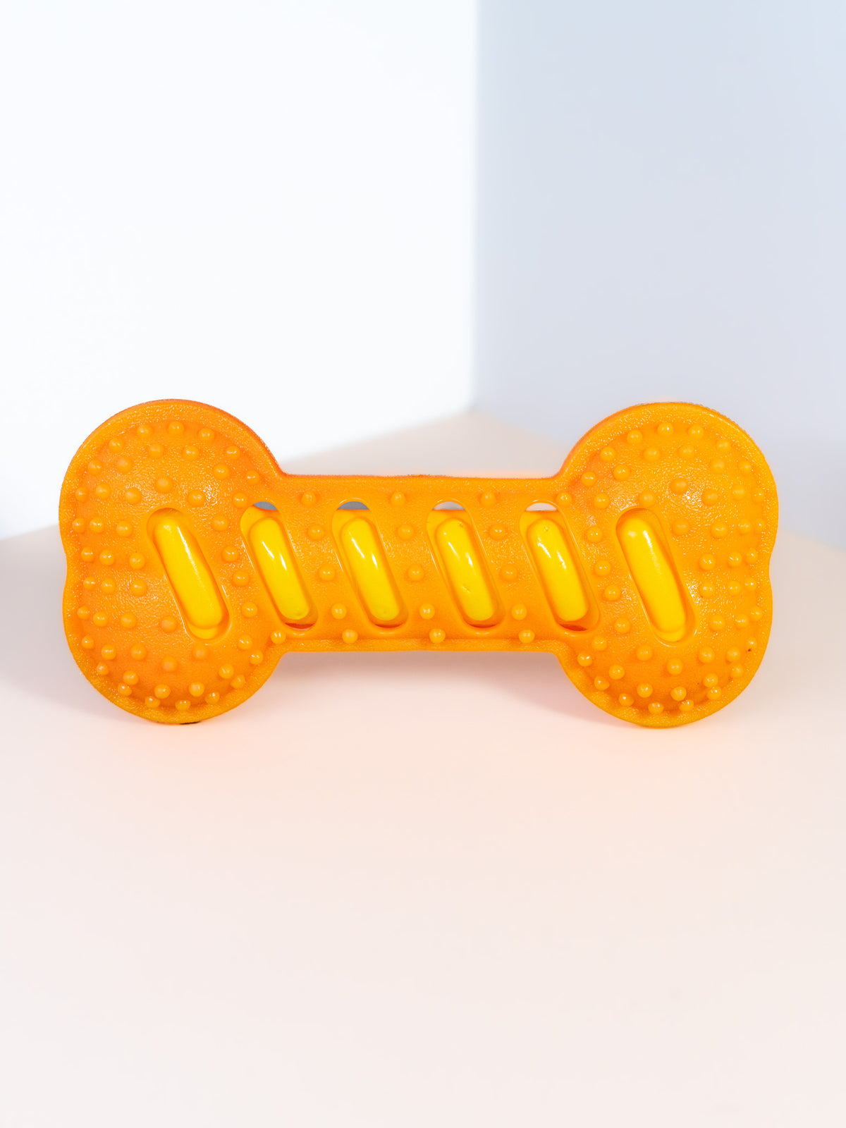 Squeaky Textured Silicone Bone Dog Chew Toy