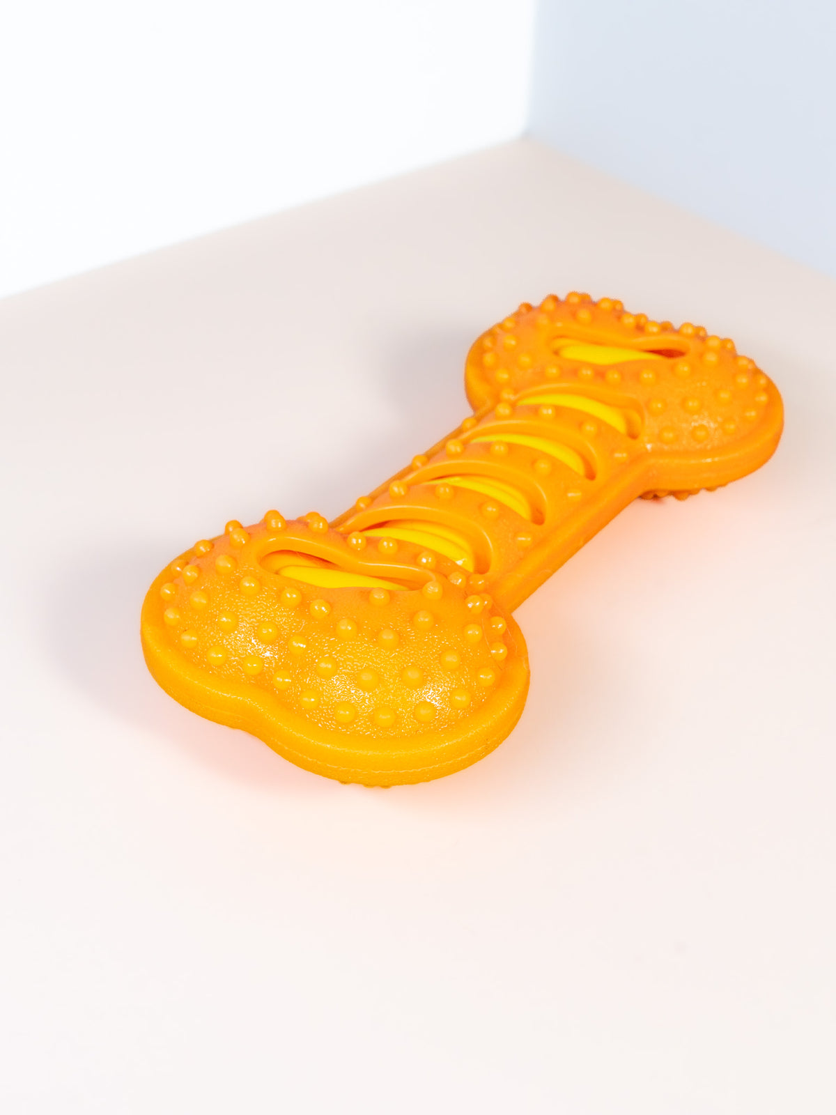 Squeaky Textured Silicone Bone Dog Chew Toy