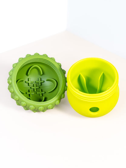 Treat-Dispensing Acorn Dog Toy - Separable Silicone